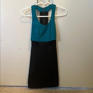 Lulu's Blue Halter Sheath Cocktail Dress